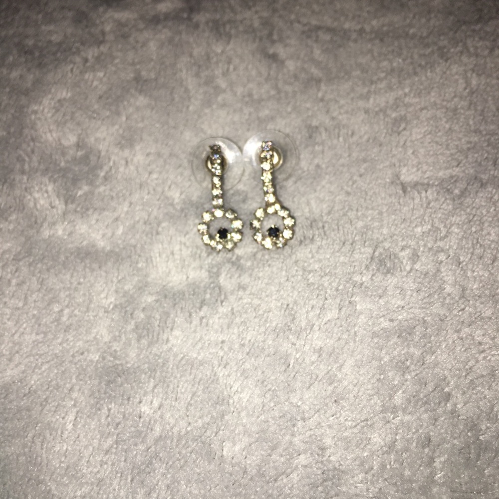 Diamond circle earrings